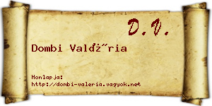 Dombi Valéria névjegykártya